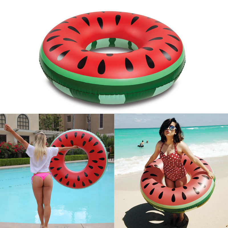 120cm Inflatable Watermelon Swimming Ring Giant Pool Float Toy for Adults