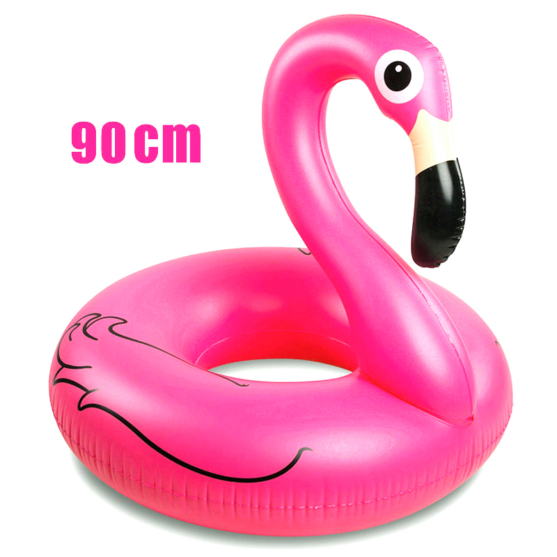 90cm Giant Inflatable Flamingo Swim Ring Swimming Pool Float Toys for Adults