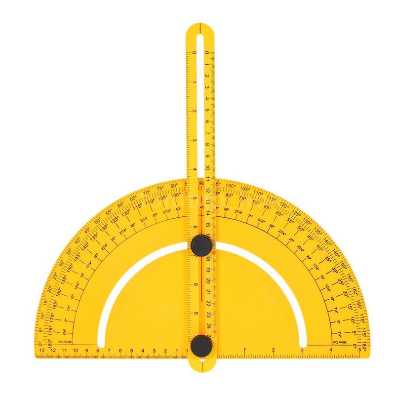 180 Degree Plastic Protractor Angle Finder Measure Ruler Goniometer Template Tool