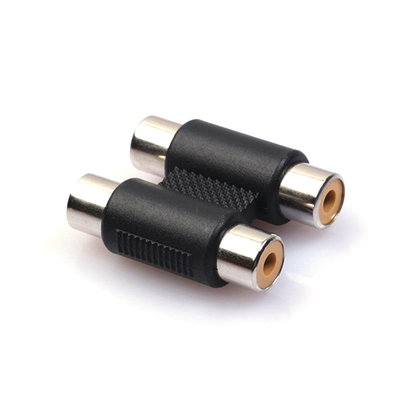 2 RCA Jacks to 2 RCA Jack Coupler Adapter RCA Female to Female Audio Connector