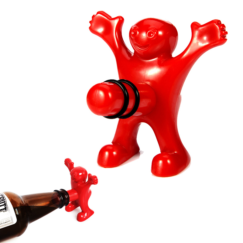Novelty Red Man Unique Personality Bottle Opener Beer Corkscrew Stopper