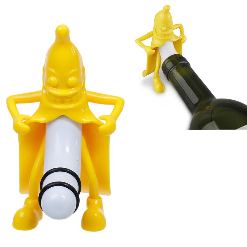Banana Wine Bottle Stoppers Novelty Bar Wine Bottle Plug Cork Cap Tools