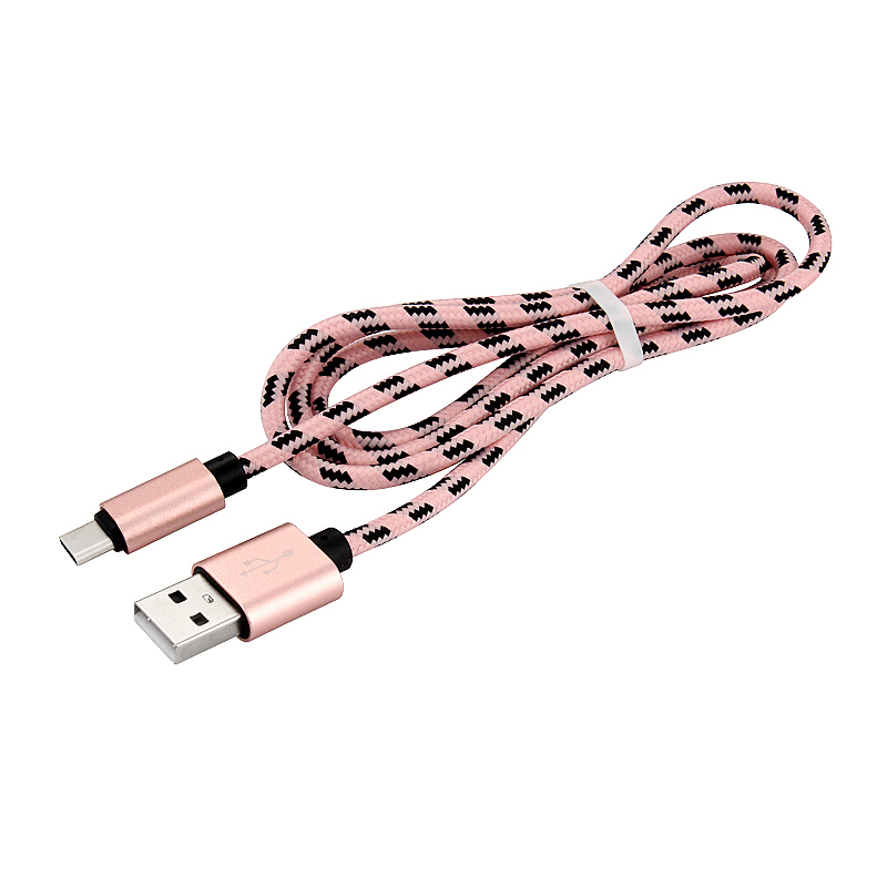 1.5M High Quality Strong Braided USB-C Charger USB 3.1 Type-C Charge Cable - Rose Gold
