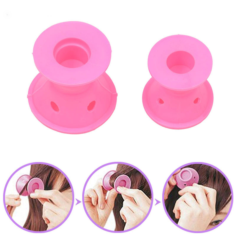 10pcs Women Beauty Hair Maker Curlers Roller Silicone Hair Cosmetic DIY Set