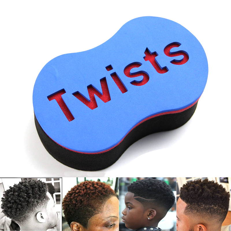 Magic Barber Twists Sponge Foam Hair Brush for Dread Loc Afro Coil Curl - Blue