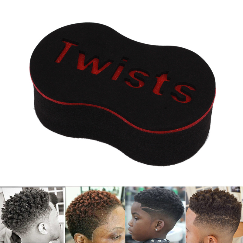 Magic Barber Twists Sponge Foam Hair Brush for Dread Loc Afro Coil Curl - Red