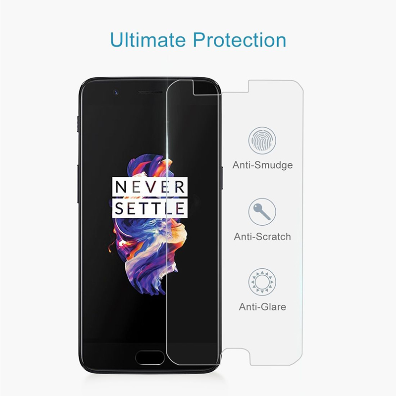 Shockproof Tempered Glass 9H Protective Film Screen Protector for OnePlus 5
