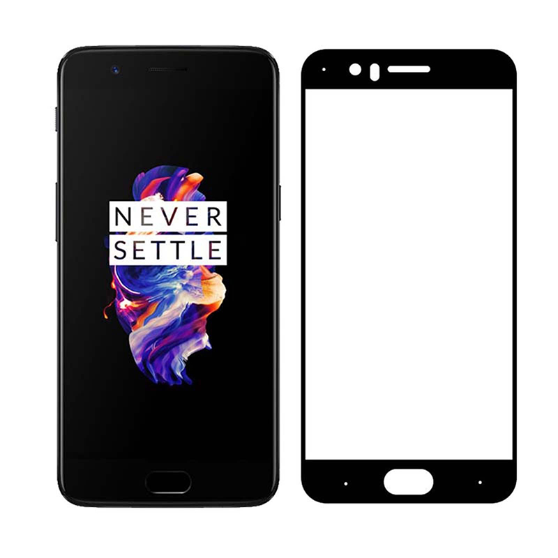 OnePlus 5 Full Coverage 3D Tempered Glass Screen Protector Film Shield