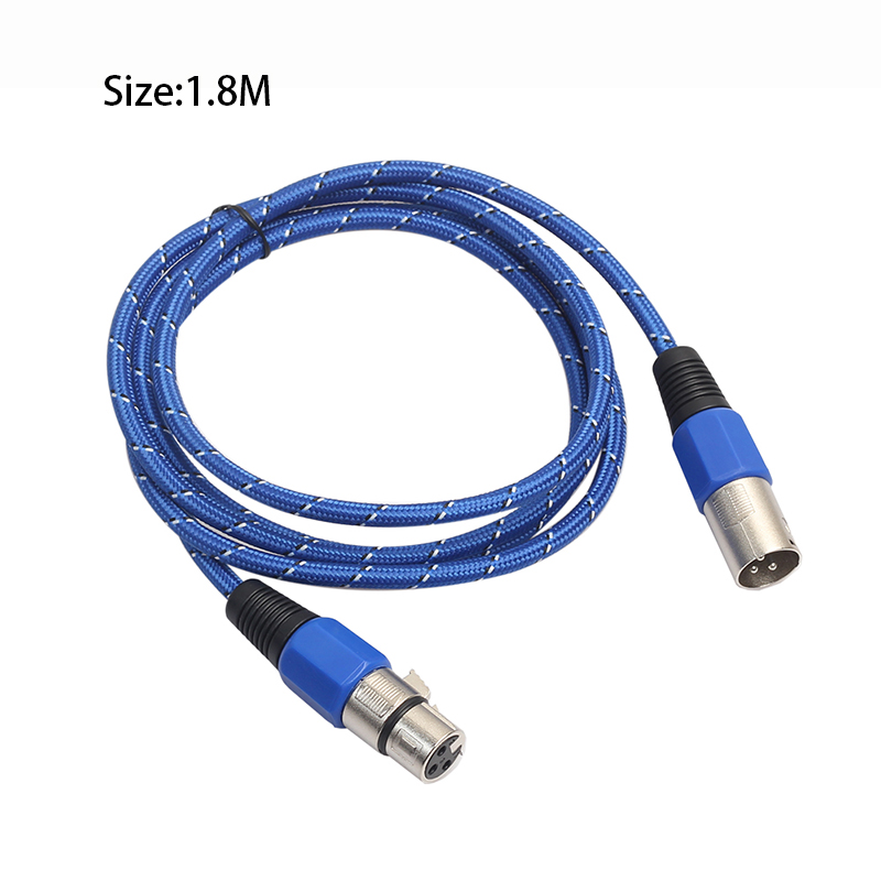 1.8M Microphone Audio Connector Cable 3pin XLR Male to Female Mic Extension Audio Cable Cord for Microphone Mixer