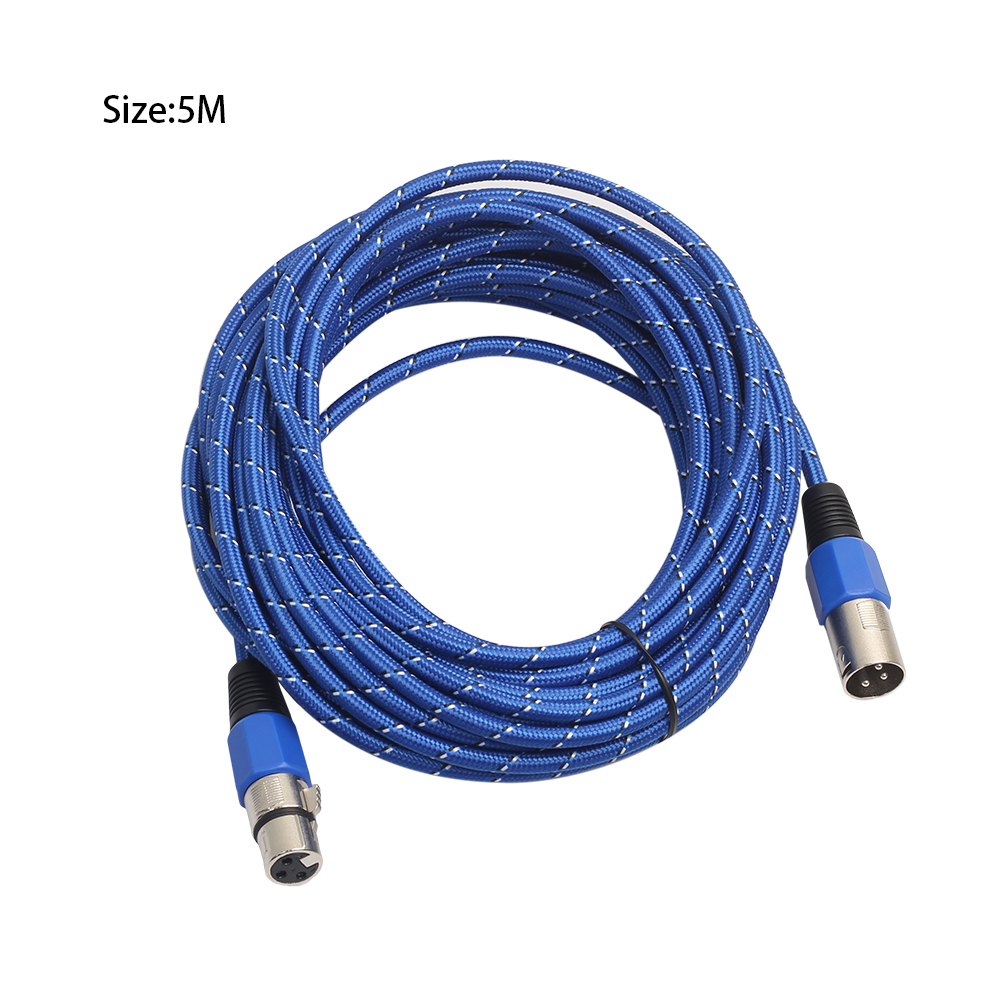 5M Microphone Audio Connector Cable 3pin XLR Male to Female Mic Extension Audio Cable Cord for Microphone Mixer
