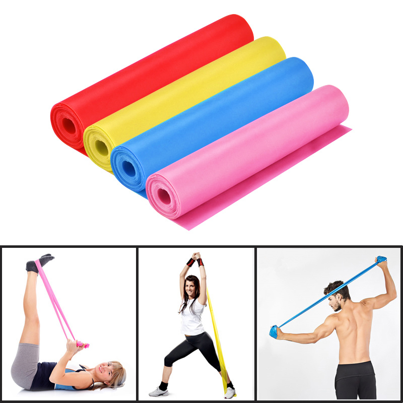 1.5M Exercise Elastic Resistance Bands Exercise Pilates Yoga Physiotherapy Sports Band - Red