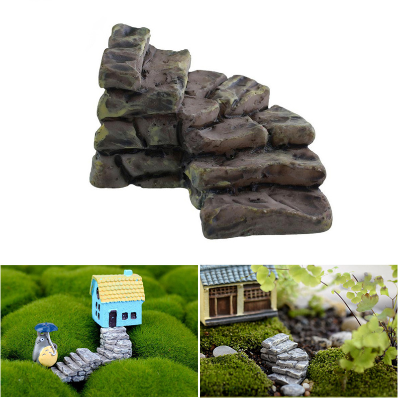 Mini Bend Steps House Fairy Garden Miniature Craft Home Decoration