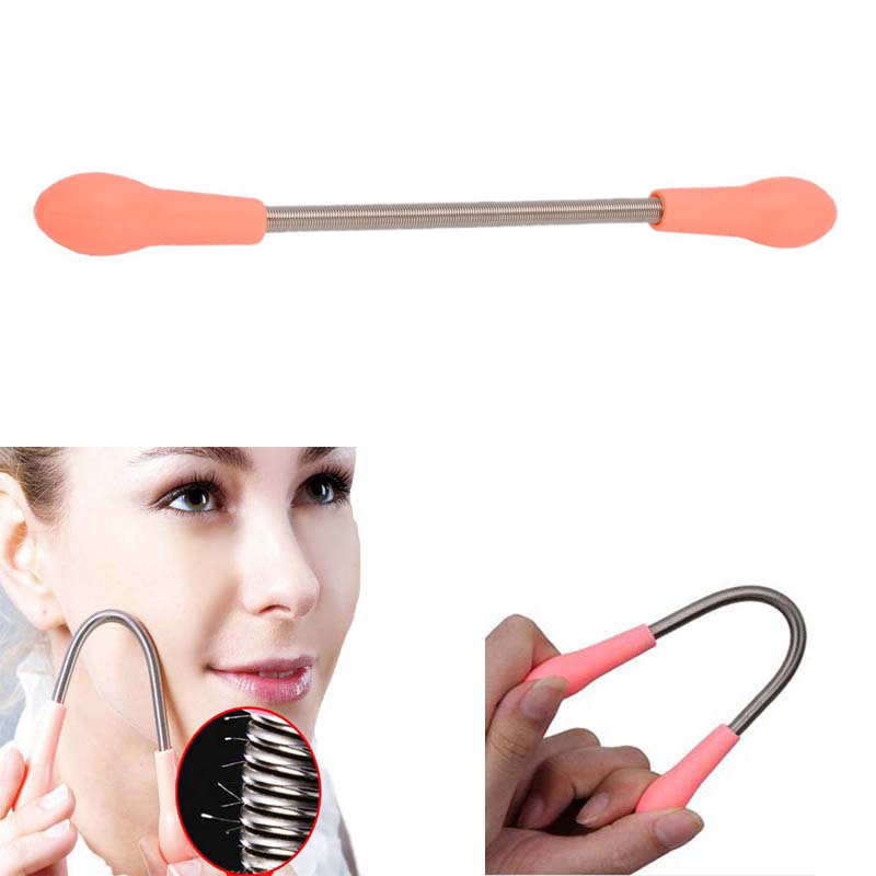 Face Facial Hair Spring Remover Epilator Stick Removal Threading Tool - Orange