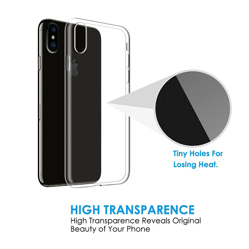 Ultra Slim TPU Soft Transparent Case Protective Cover for Apple iPhone X/XS