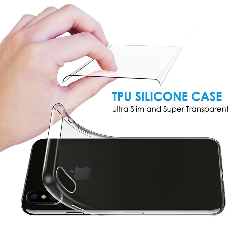 Ultra Slim TPU Soft Transparent Case Protective Cover for Apple iPhone X/XS