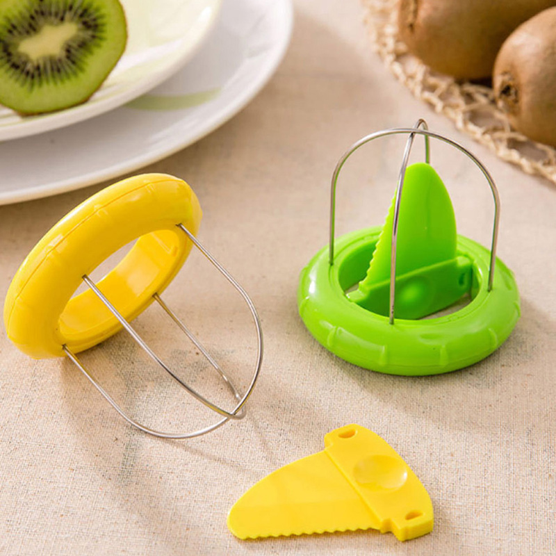 Kiwi Fruit Cutter Peeler Multifunction Slicer Kitchen Gadgets Tools - Yellow