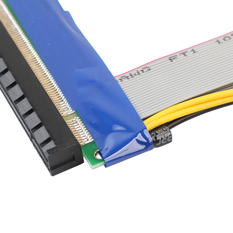 PCI - E 1X to 16X Extender Riser Extension Cable Card Adapter with Power Cable.