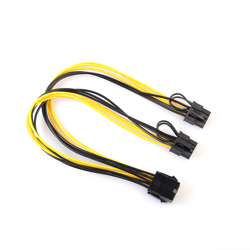 CPU 8Pin to Graphics Video Card Double PCI-E 8Pin (6Pin+2Pin) Power Supply Cable
