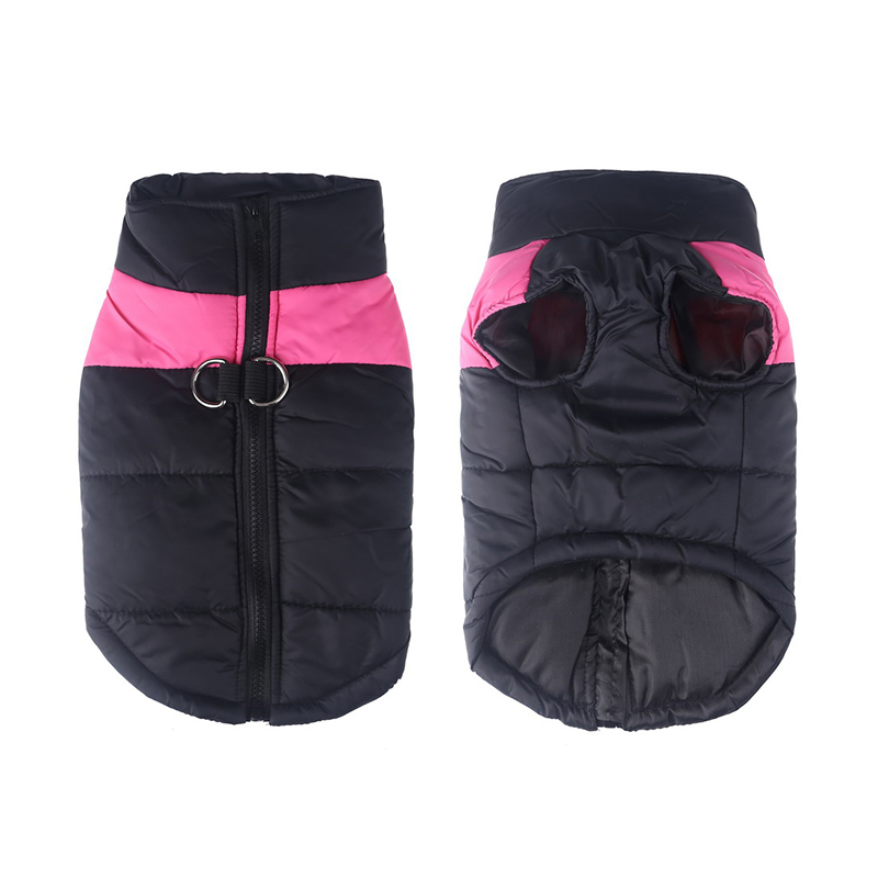 Pet Puppy Dog Warm Insulated Padded Coat Thick Winter Puffer Jacket Vest for Pets Size L - Pink