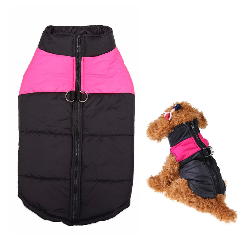 Pet Puppy Dog Warm Insulated Padded Coat Thick Winter Puffer Jacket Vest for Pets Size S - Pink