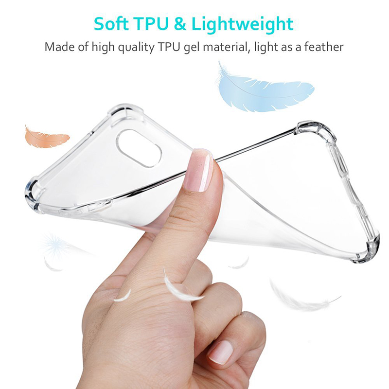 Soft TPU Shock Absorption Crystal Ultra Clear Cover Case for Apple iPhone X/XS