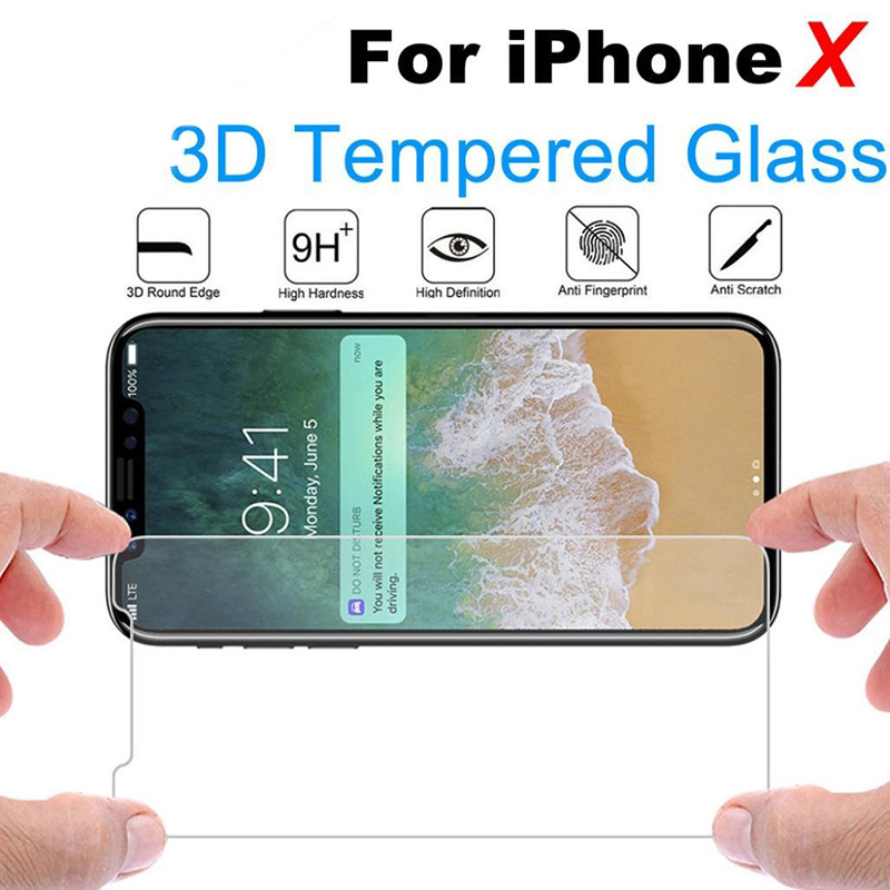 iPhone X/XS Tempered Glass Clear Screen Protector 9H Film Guard for Apple iPhone X/XS