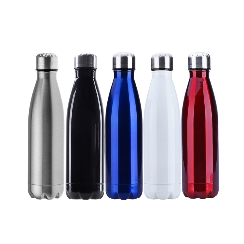 1000ML Double Wall Vacuum Insulated Stainless Steel Water Bottle Cup for Camping Hiking - Silver