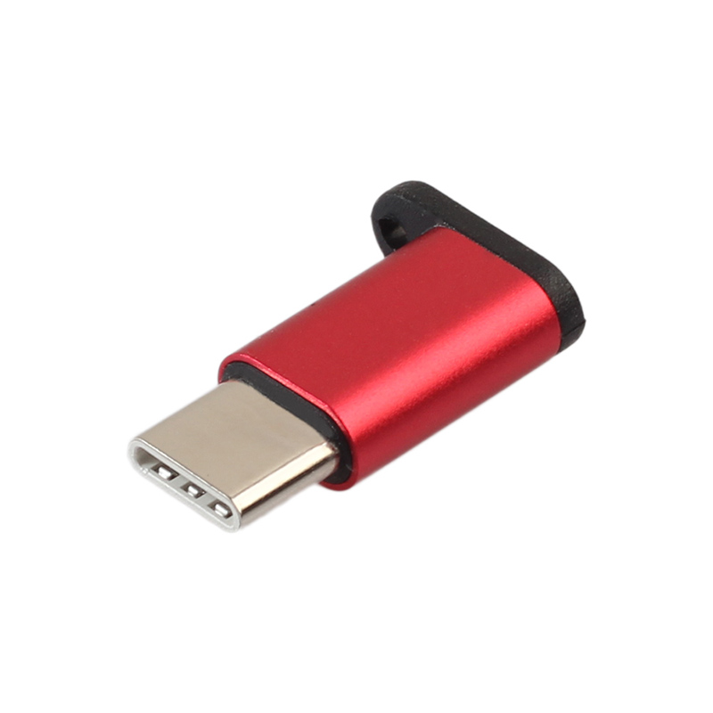 USB 3.1 Type C Male to Micro USB 2.0 Female Adapter for USB-C Devices - Red