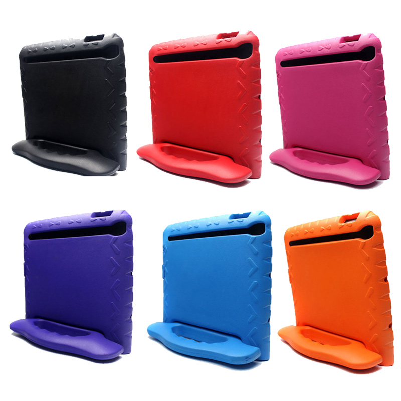 Shockproof Handled EVA Foam Stand Case for Apple Tablets iPad Mini 4 - Rose Red