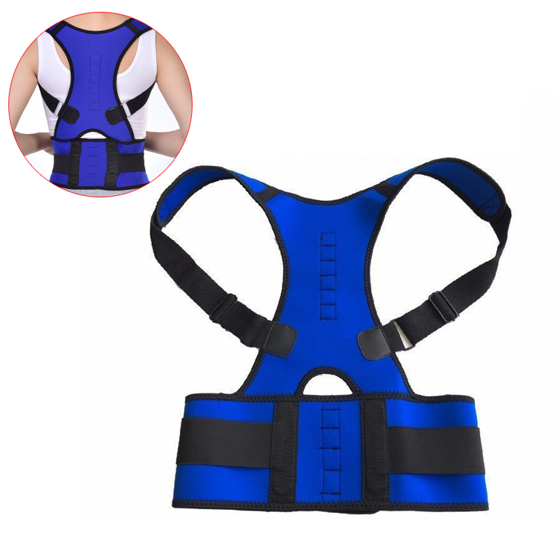 Size L Magnetic Posture Back Shoulder Therapy Corrector Support Brace Belt