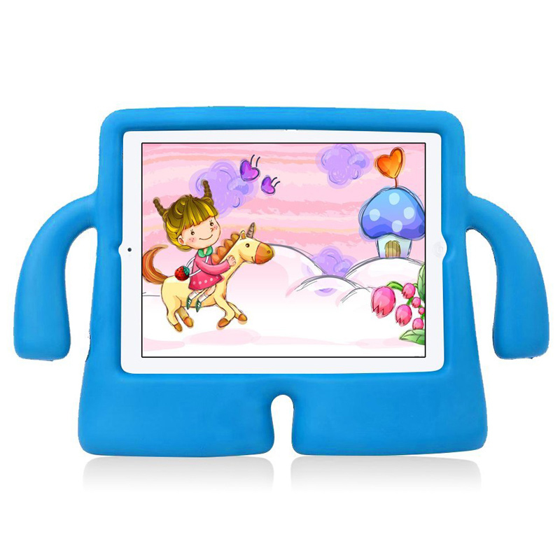 Children Kids Safe Rubber Shockproof EVA Foam Stand Case Cover for iPad Air/Air 2 - Blue
