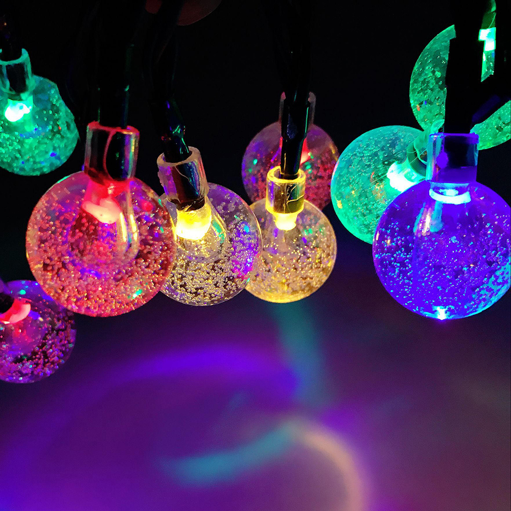 6.5M 30 LED Bubble Ball Shaped Solar Powered Christmas LED String Lights