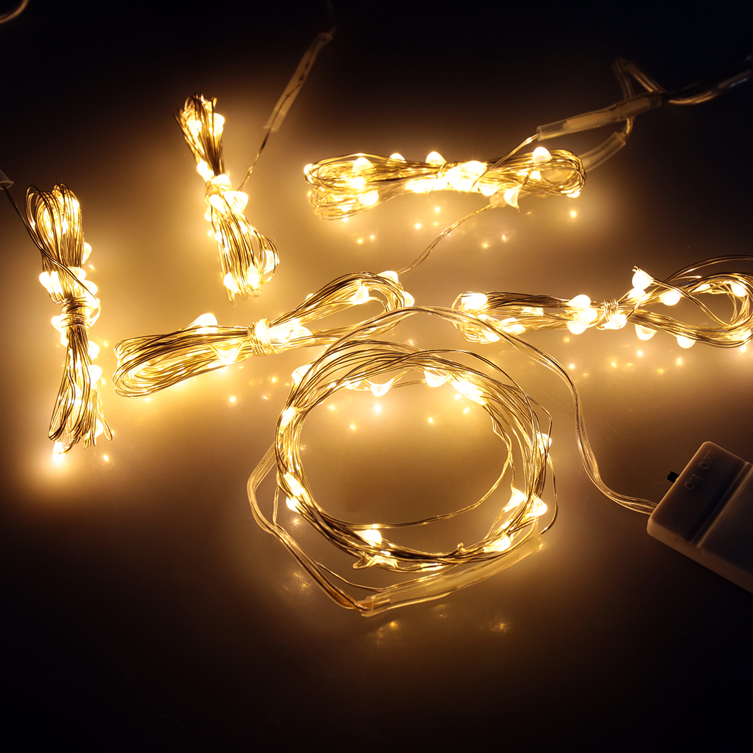 2M 20 LED Battery Powered Wire Waterproof Lights for Party Decoration