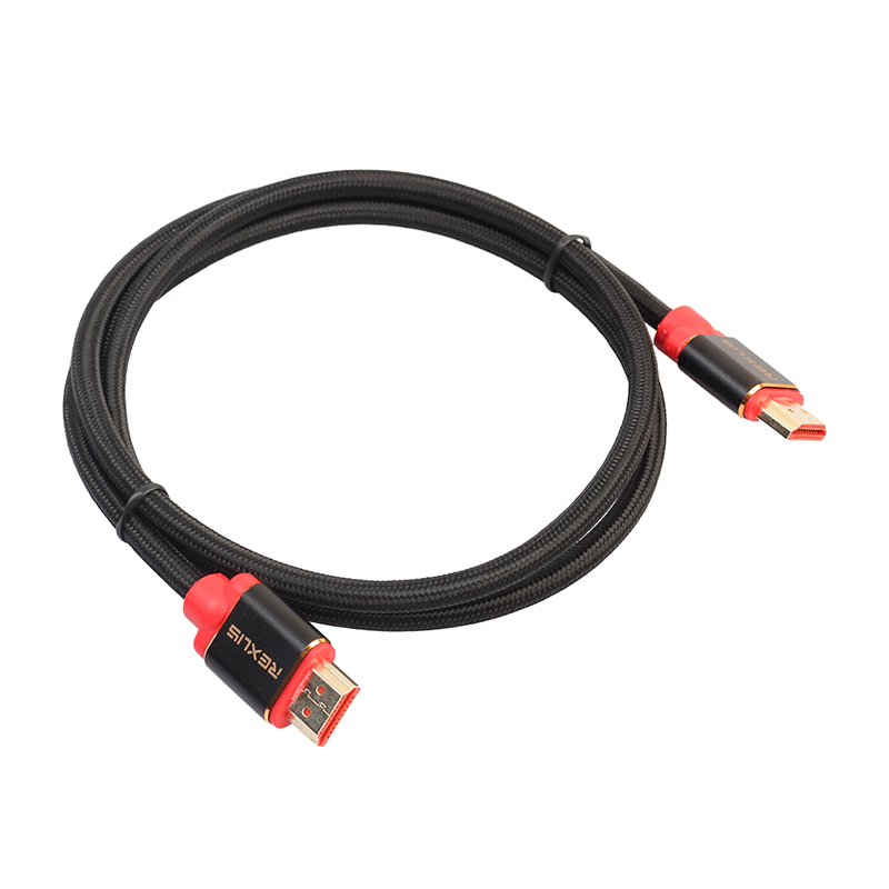 Aluminum Alloy HDMI Cable 4K*2K HD Nylon Braided HDMI Plug Cable Cord for TV HDTV - 1M