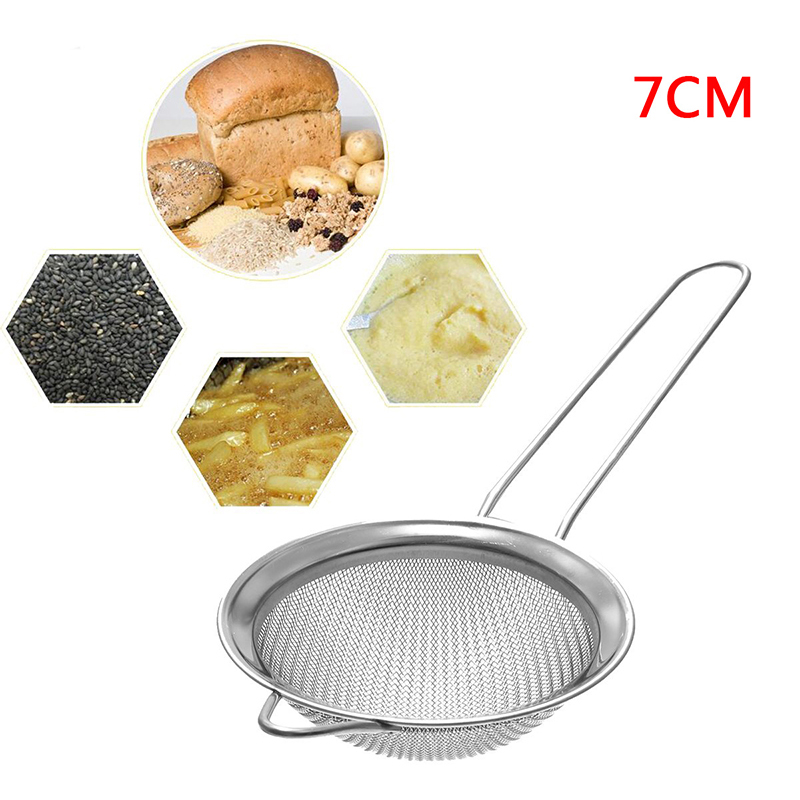 Stainless Steel Strainer Wire Mesh Classic Traditional Filter Sieve Spoon Kitchen Gadgets - 7cm