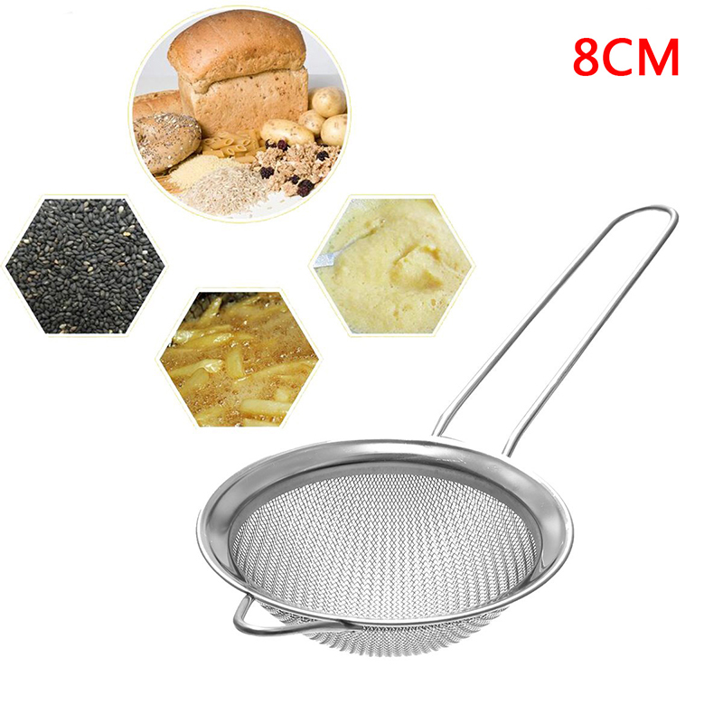 Stainless Steel Strainer Wire Mesh Classic Traditional Filter Sieve Spoon Kitchen Gadgets - 8cm