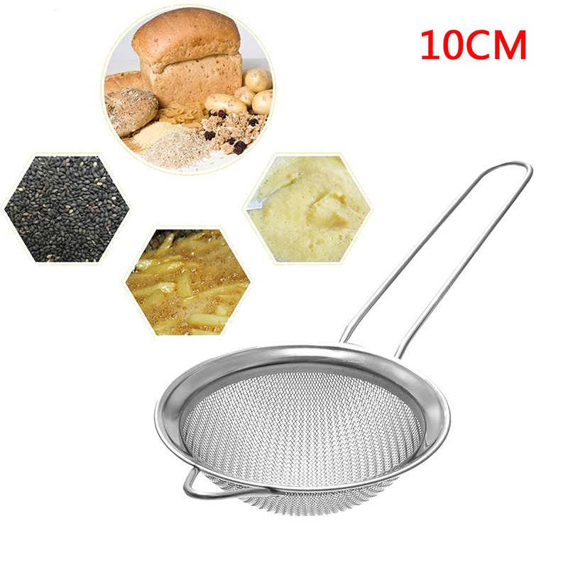 Stainless Steel Strainer Wire Mesh Classic Traditional Filter Sieve Spoon Kitchen Gadgets - 10cm