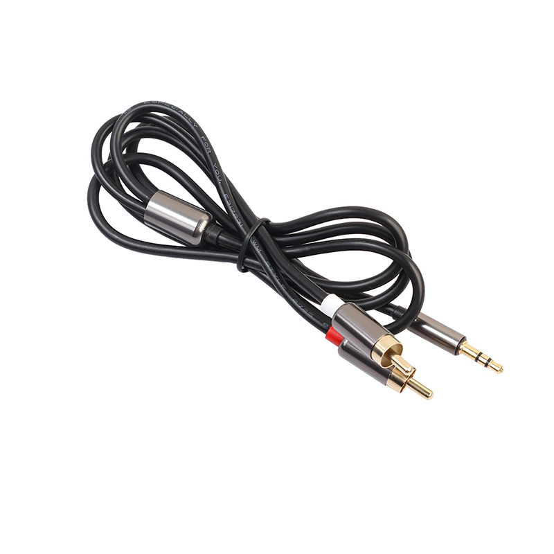 3.5mm to 2 RCA Audio Cable AUX Splitter 3.5mm Stereo Male to 2 RCA Male Adapter Cable - Black