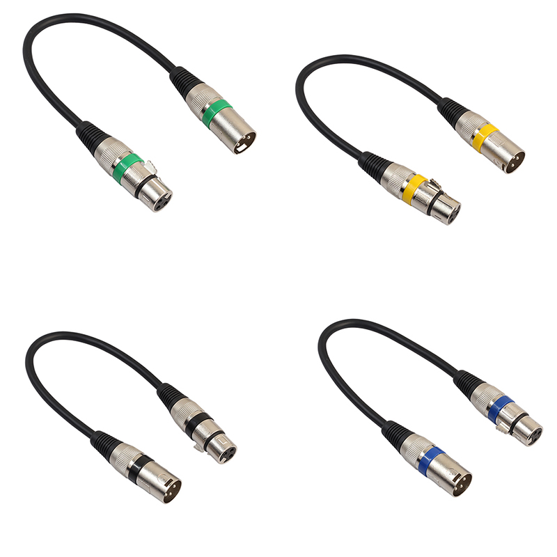 0.3M Powered Speaker Cable XLR Male to XLR Female Microphone Cable Audio Cable Adapter - Yellow