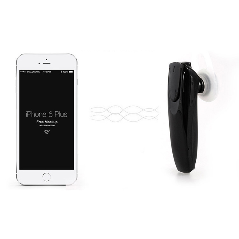 M6 Wireless Hands-Free Stereo Bluetooth Headset Sport Headphone Earphone - Black