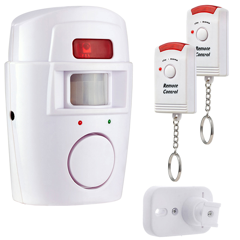 Wireless PIR Motion Sensor Alarm 2 Remote Controls Home Garage Caravan