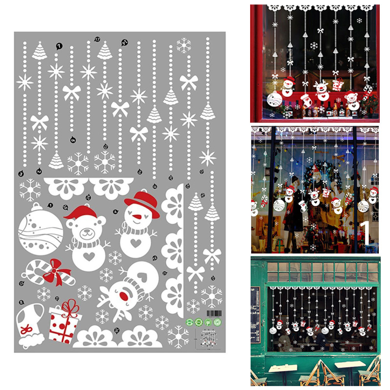 Christmas 3D Removable Window Wall Stickers Decor Xmas Home Shop Decorations - DLX0995