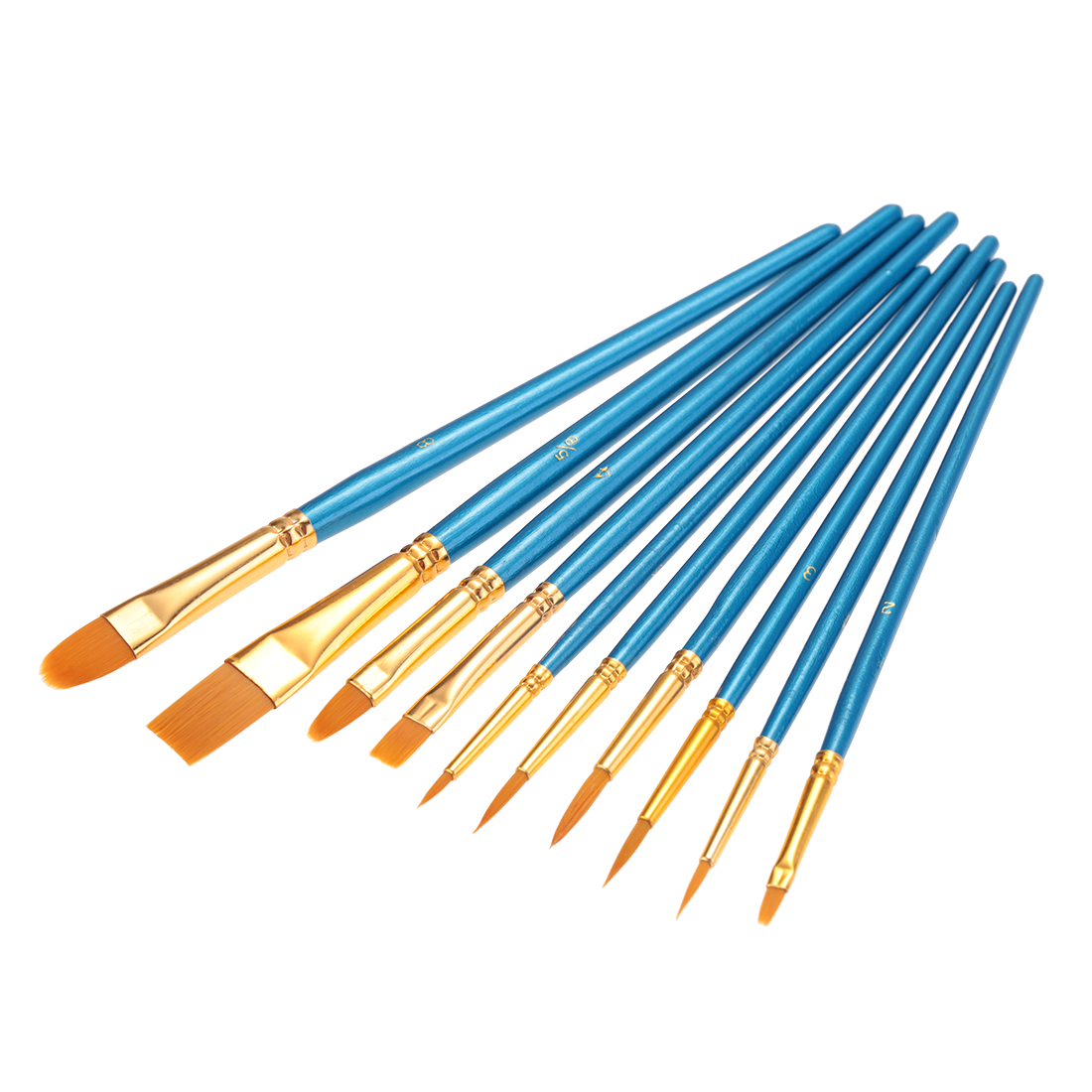 UK Wholesale 10pcs Face Painting Brushes Round Flat Tip Artist Paint