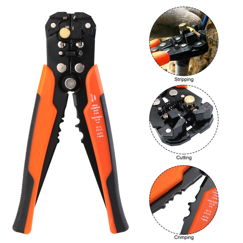 Automatic Self Adjustable Cable Wire Cutter Stripper Crimper Crimping Plier Tool