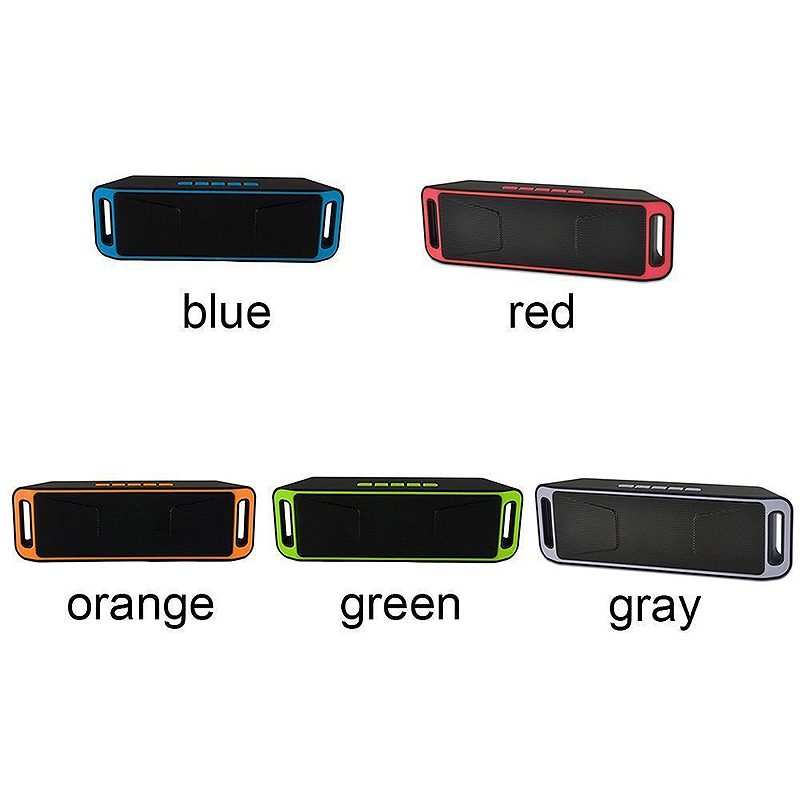 SC208 Wireless Bluetooth Speaker Outdoor Portable Mini Dual Bass Sound Box Music Player - Grey