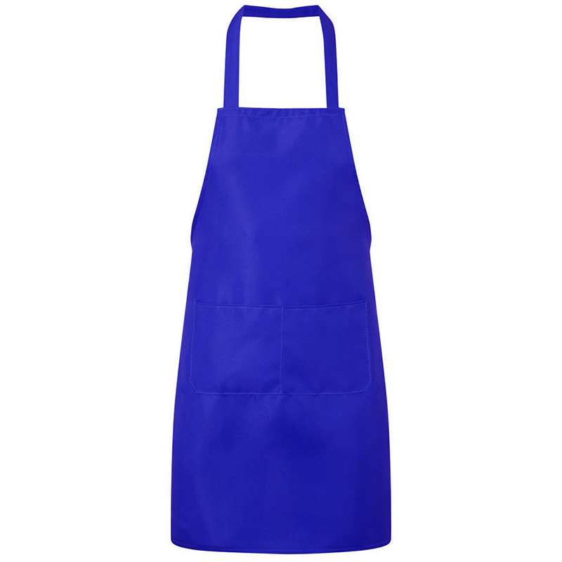 Plain Unisex Cooking Catering Work Apron Tabard with Twin Double Pocket - Royal Blue