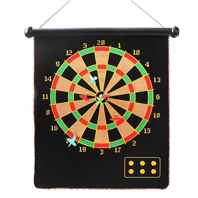 12 Inches Double-sided Safety Magnetic Dart Board Target Set Kids Offices Game with 4PCS Darts