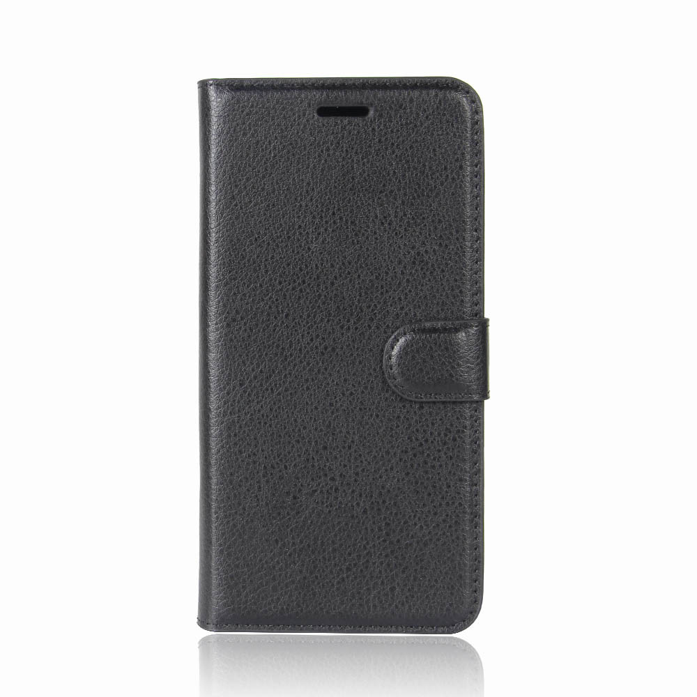 Litchi PU Leather Horizontal Flip Case Card Slots Wallet Cover for Samsung Galaxy S9 Plus - Black
