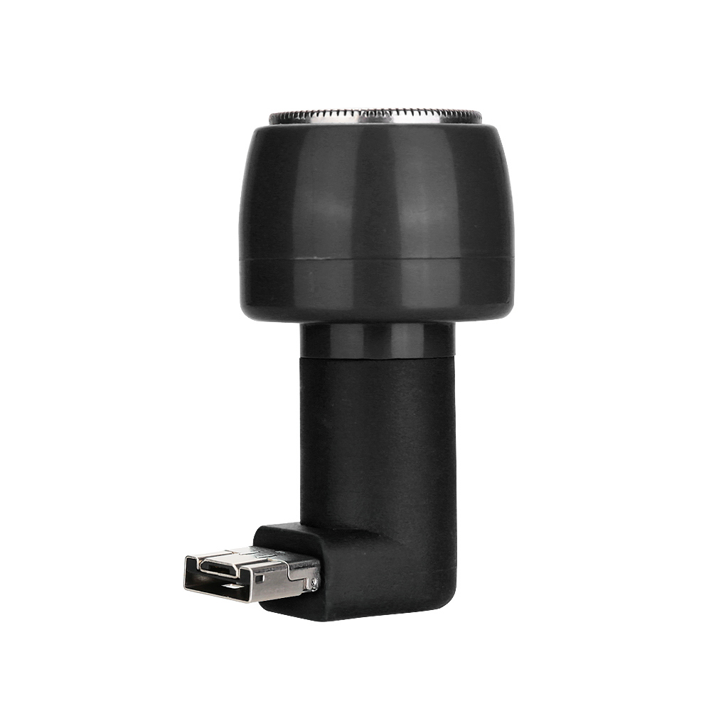 USB 2.0 Micro USB 2 in 1 Electric Beard Trimmer Portable Travel Phone Shaver Razors for Men - Black