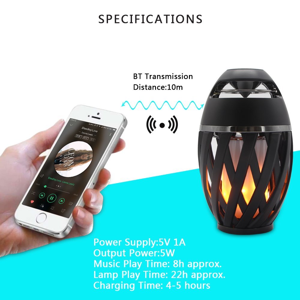 Wholesale Warm Light LED Flame Bluetooth Speaker Stereo Wireless ...